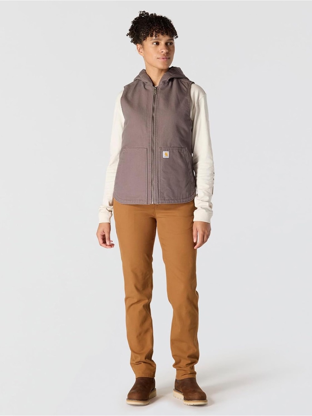 Carhartt Women's Washed Duck Insulated Hooded Vest
